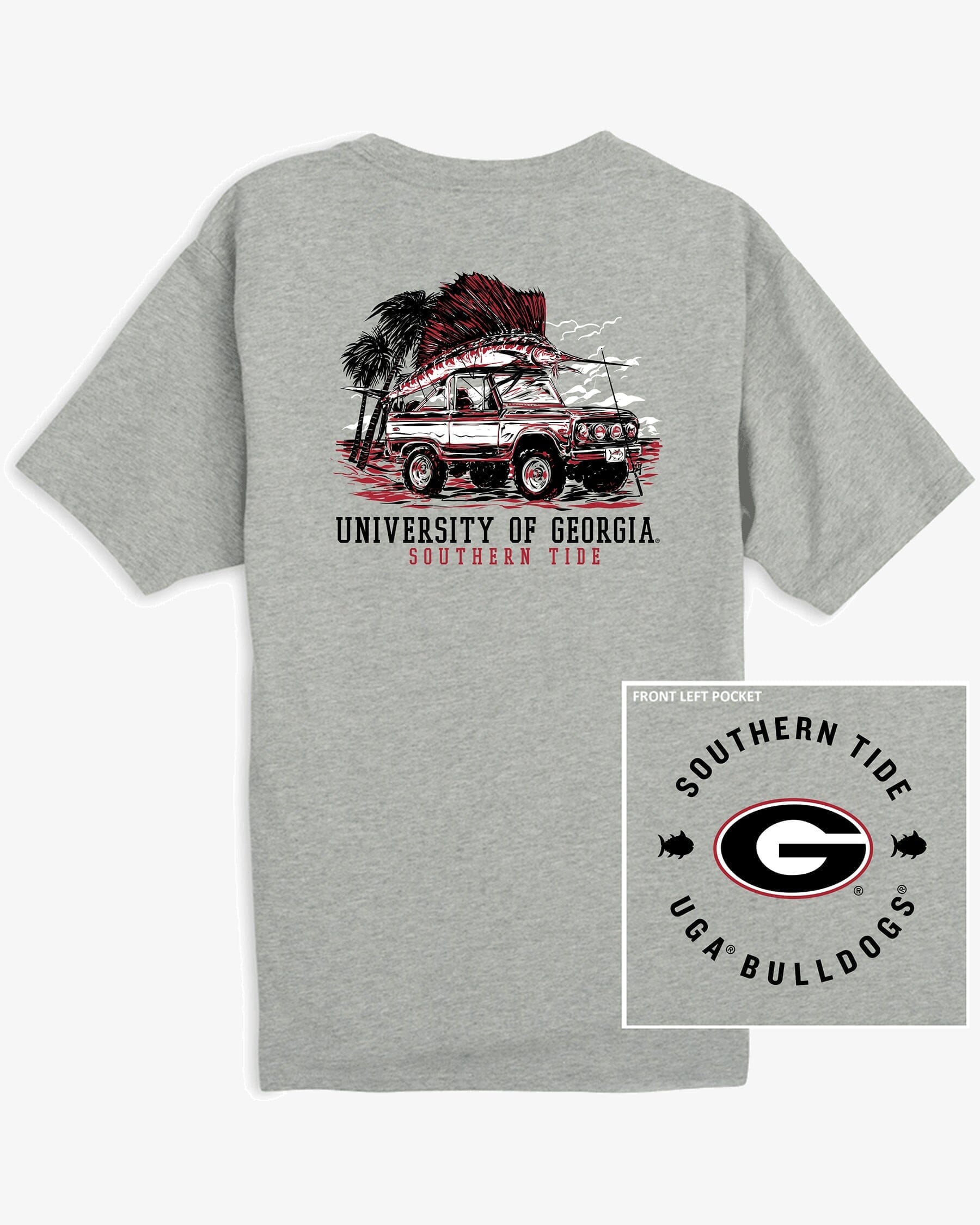 Georgia Oval G Bulldogs Trophy Catch Heather T-Shirt